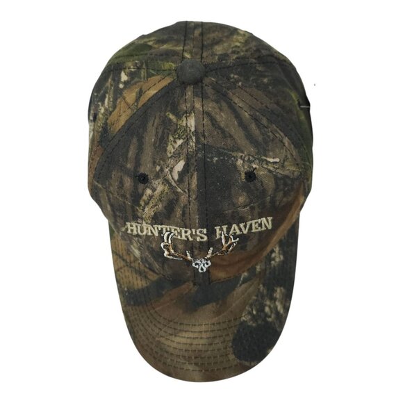 Hunters Haven Mossy Oak Camo Snapback Cap Trucker Baseball Hunting Logo Hat NEW - Picture 6 of 14
